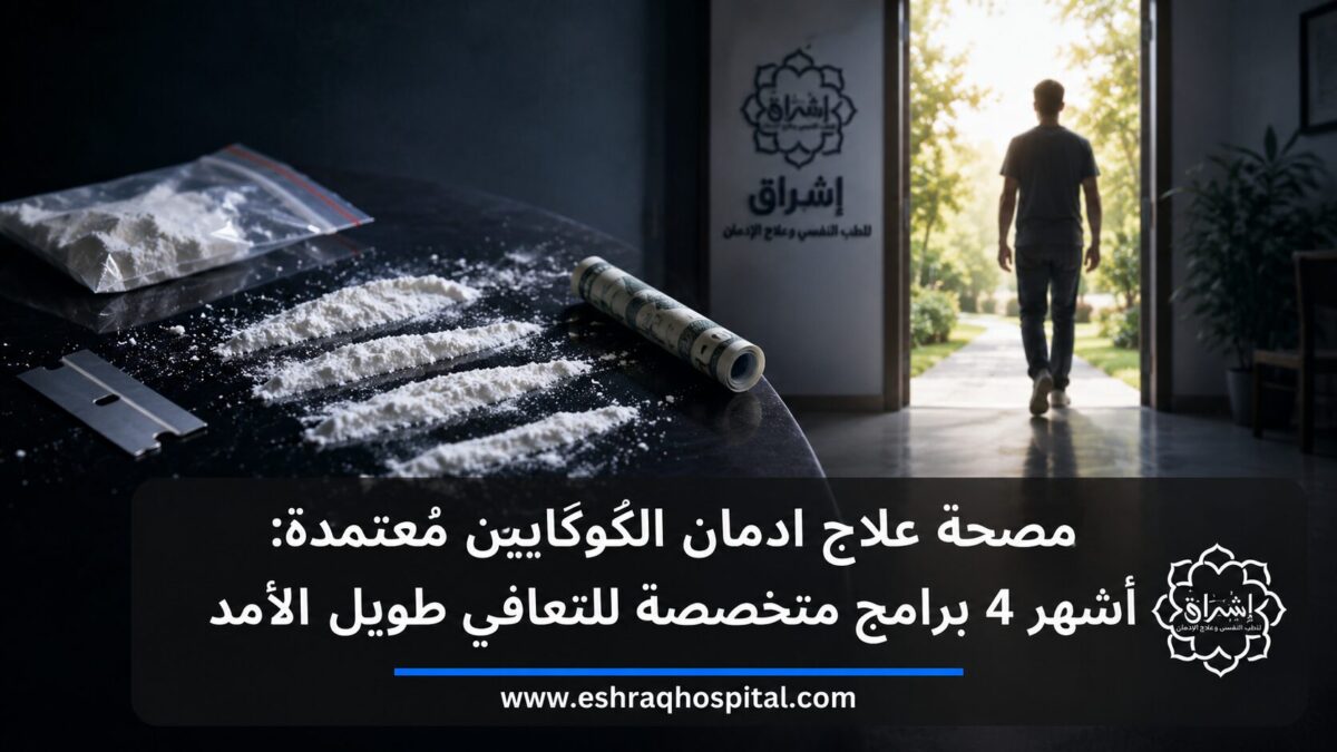 مصحة علاج ادمان الكوكايين مُعتمدة: أشهر 4 برامج متخصصة للتعافي طويل الأمد مصحة علاج ادمان الكوكايين مُعتمدة: أشهر 4 برامج متخصصة للتعافي طويل الأمد