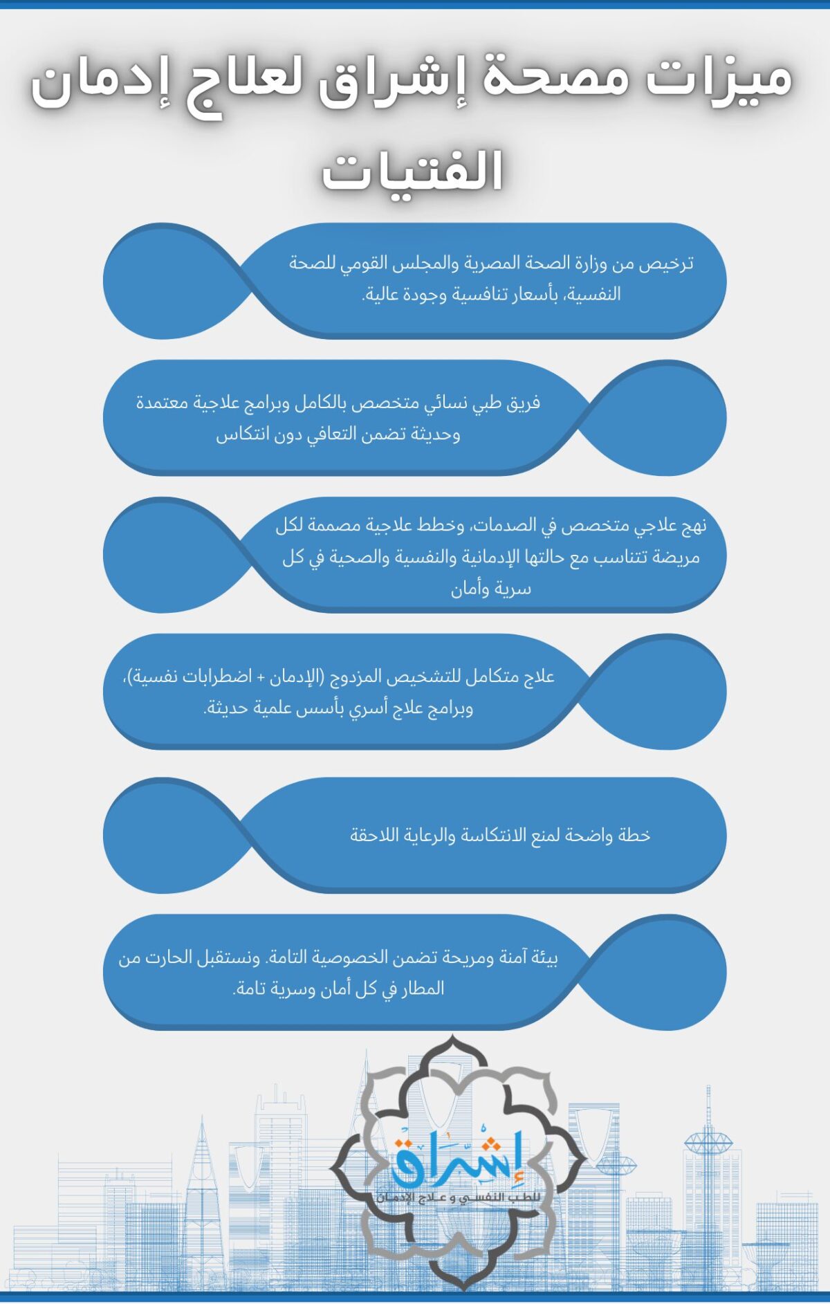 ميزات مصحة إشراق لعلاج إدمان الفتيات من المخدرات
