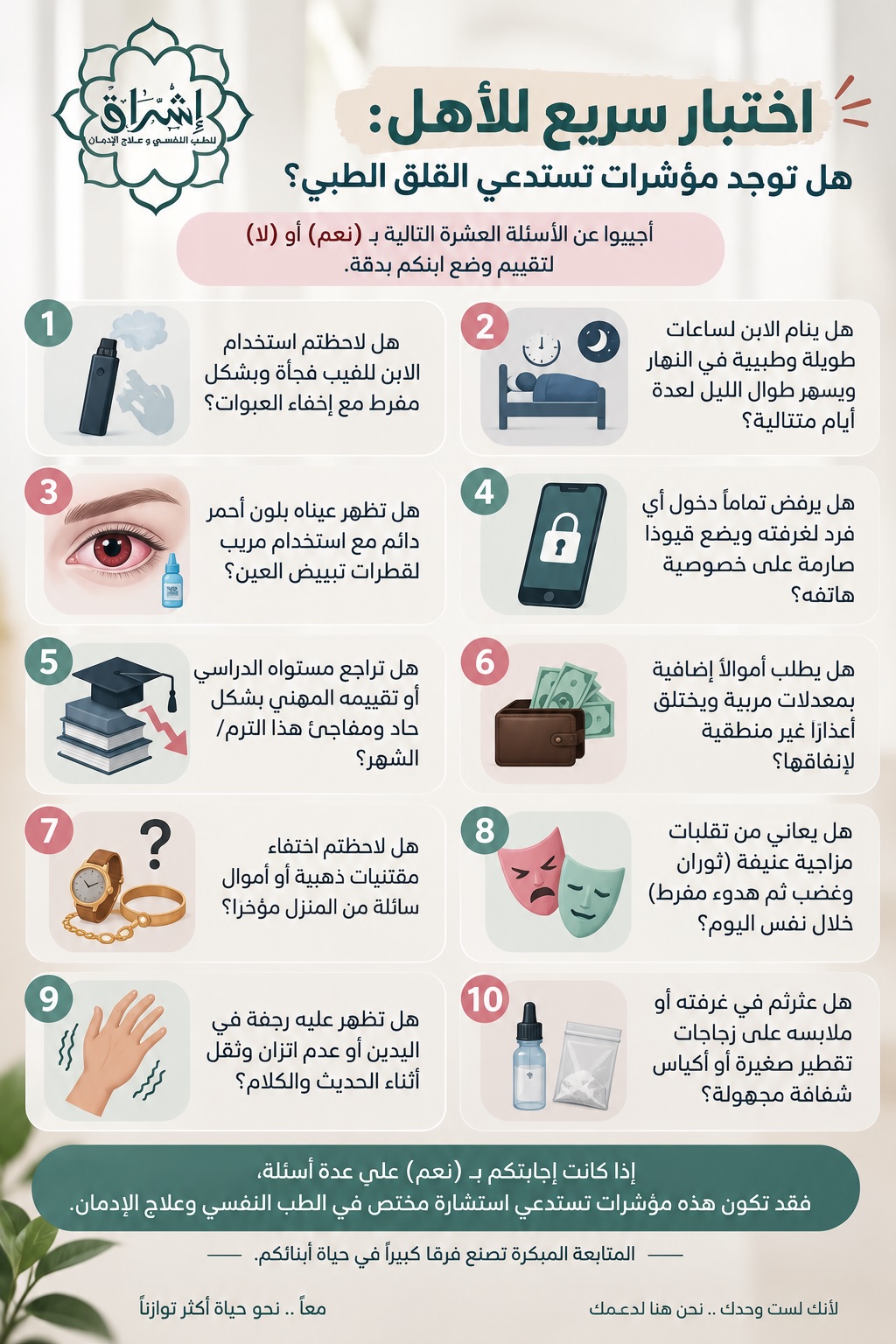كيف تكتشف إدمان ابنك قبل فوات الأوان كيف تكتشف إدمان ابنك قبل فوات الأوان